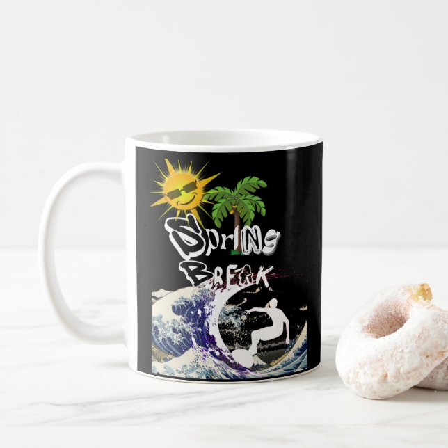 Mug Vacances de printemps rétro  (Avec donut)