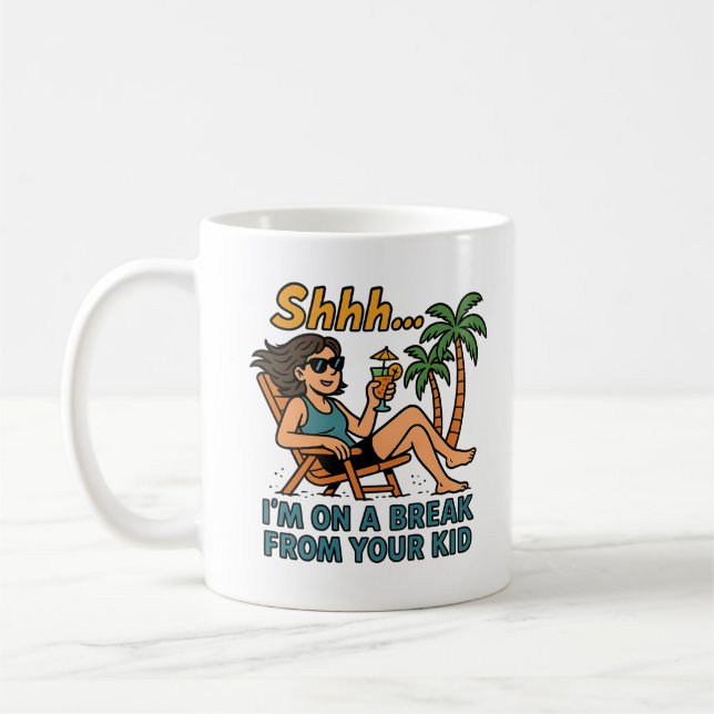 Mug Vacances d'enseignant amusant (Gauche)