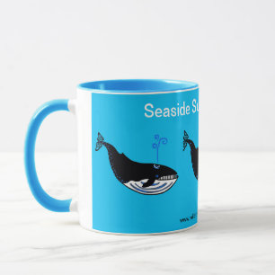 Mug Vacances d'été balnéaire - BALEINE Bleue