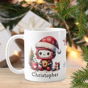 Mug Vacances d'hiver de Noël de Robot mignoné Personna
