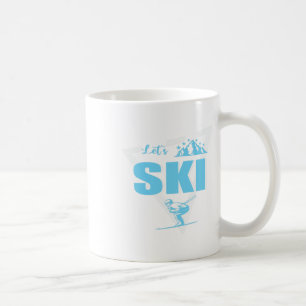 Mug Vacances d'hiver de ski Pente de ski Texte de cont