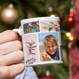 Mug Vacances d'hiver   Famille de Noël 6 Collage photo