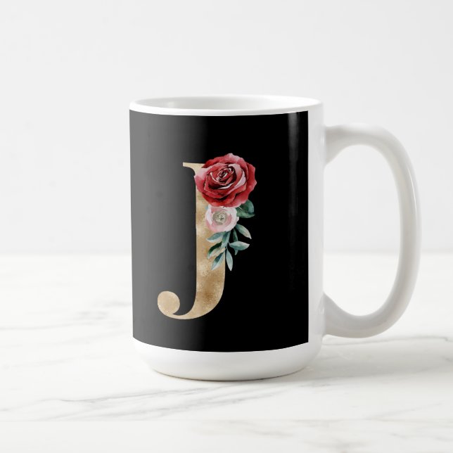 Mug Vacances d'hiver lettre initiale J (Droite)