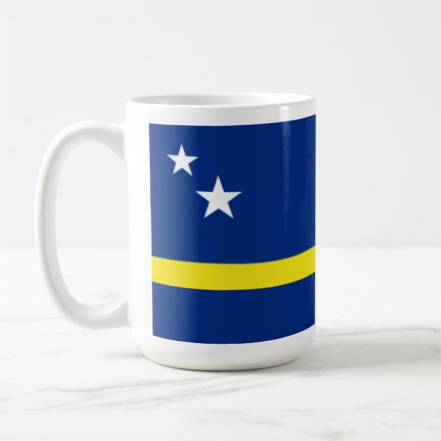 Mug Vacances Drapeau National Patriotique Curacao (Gauche)