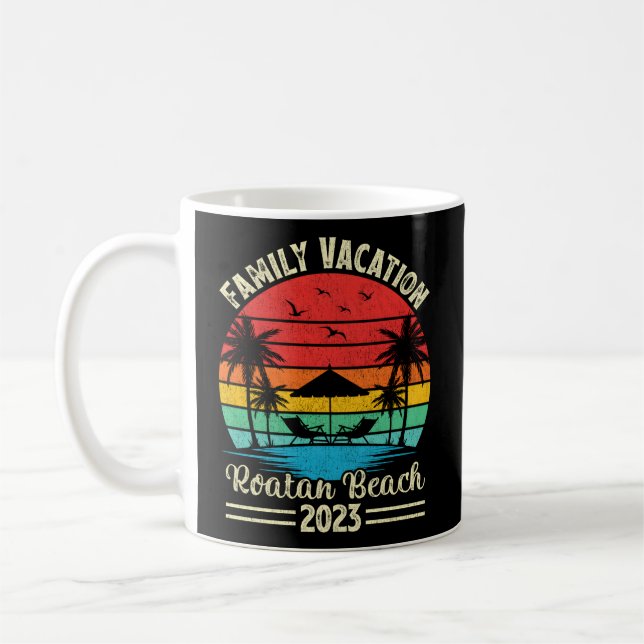 Mug Vacances en famille 2023 Honduras Roatan Beach (Gauche)