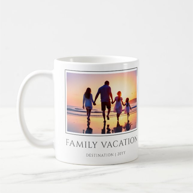 Mug Vacances en famille élégantes | Photo de voyage en (Gauche)