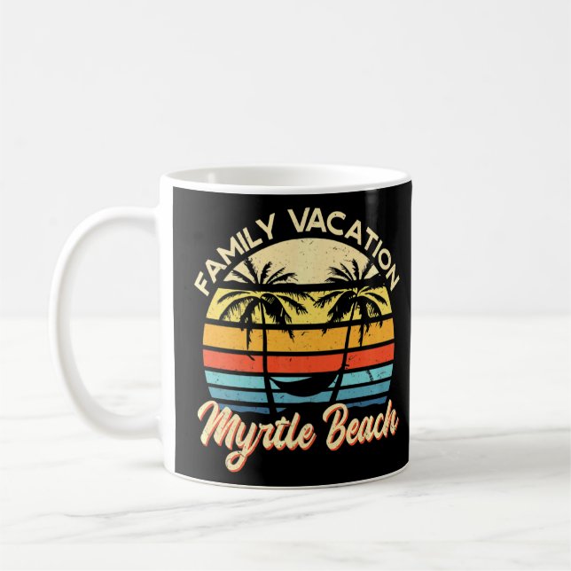 Mug Vacances en famille Myrtle Beach Été Caroline du S (Gauche)