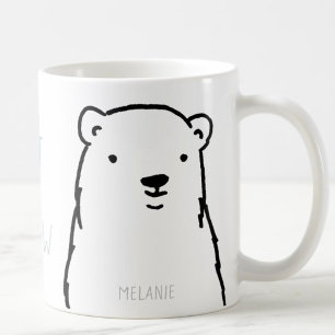 Mug Vacances modernes ours polaire hiver personnalisé