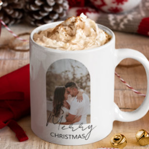 Mug Vacances Noël minimaliste photo moderne simple