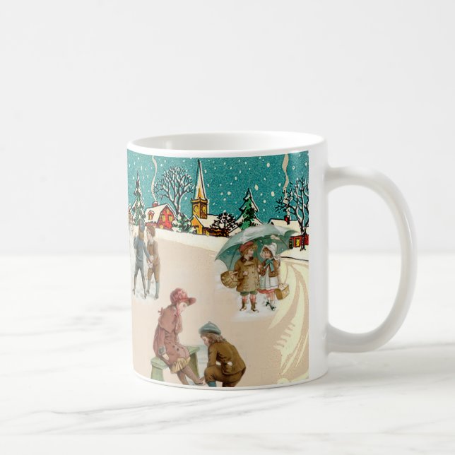 Mug Vacances Noël Spirit Scène Village Vintage (Droite)