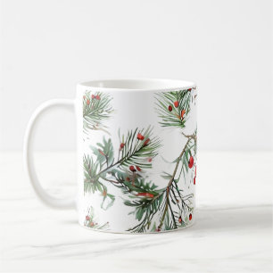 Mug Vacances Pine et Baies rouges Design