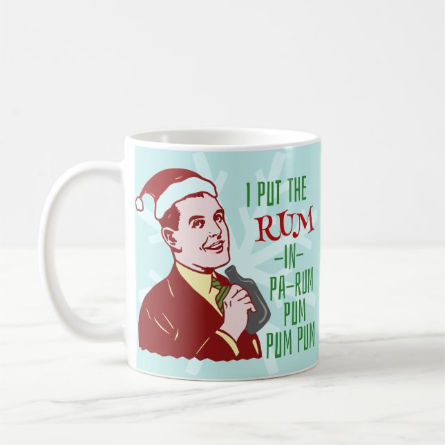 Mug Vacances potables d'homme rhum drôle de Noël de (Gauche)