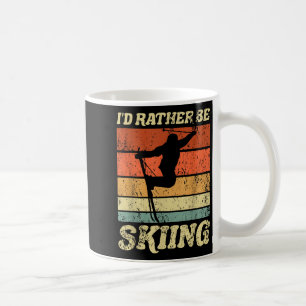 Mug Vacances Ski Rétro Sports D'Hiver Carte Skieur Plu