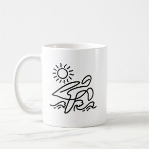 Mug Vacances sur la plage au soleil de Tortue de mer M