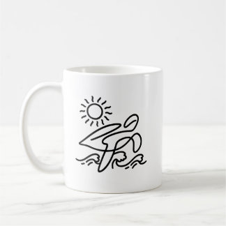 Mug Vacances sur la plage au soleil de Tortue de mer M