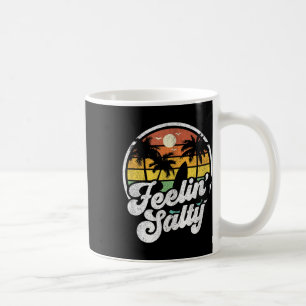Mug Vacances sur l'île sentiment salé Surf Palm Rétro