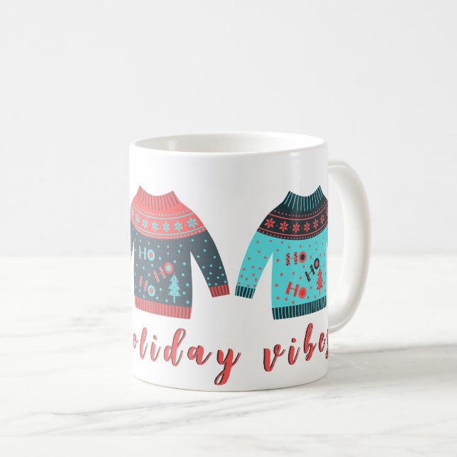 Mug Vacances Vibes Vilain Douille Drôle Noël (Devant droit)