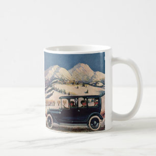 Mug Vacances vintage en voiture automobile ancienne