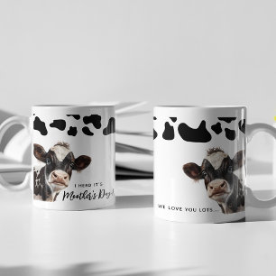 Mug Vache amusante 'J'ai entendu que c'était la fête d