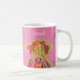 Mug Vache arc-en-ciel Vache Aquarelle Nature Animal de