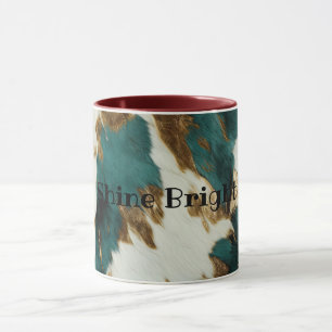 Mug Vache blanche de l'Ouest Emerald Gold