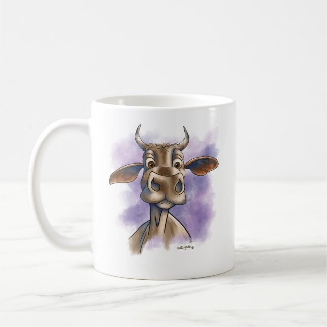 Mug Vache Brahman de dessin animé (Gauche)