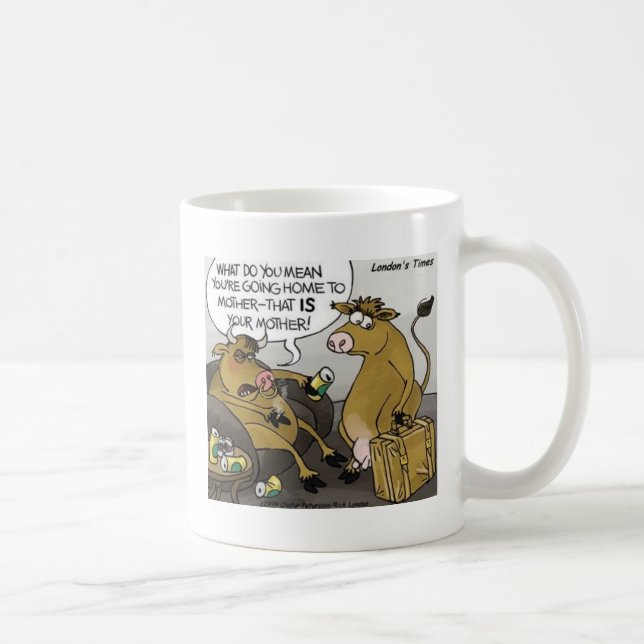 Mug Vache Bull Divorce Drôle Drôle Dons Cartoon Cadeau (Droite)