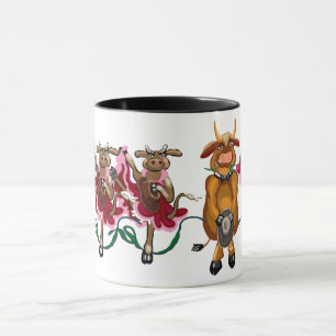 Mug Vache cancan et joyeux taureau
