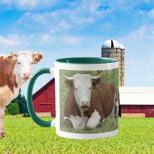 Mug Vache dans la boue d'herbe