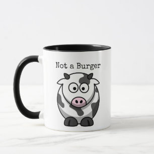 Mug Vache de dessin animé pas burger
