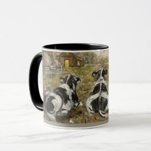 Mug Vache de ferme fantaisiste de fin de journée Vache