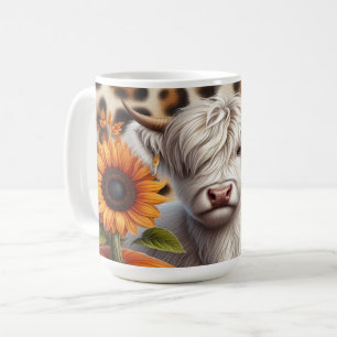 Mug Vache de Highland entourée de Citrouilles d'automn