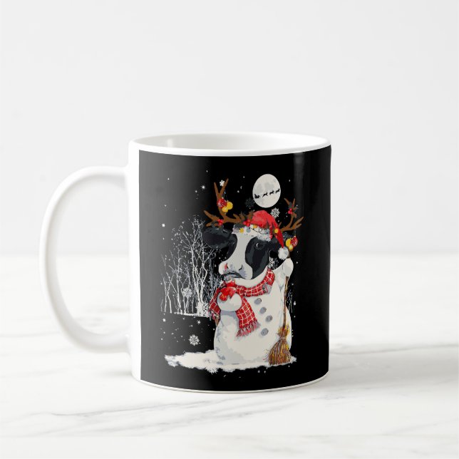 Mug Vache de neige de Noël Vache de neige de neige de  (Gauche)