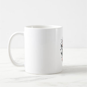 Mug Vache de Noël à scooter rose vintage vecteur_1