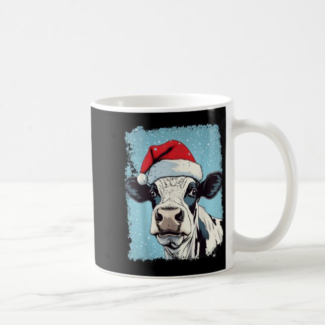 Mug Vache de Noël colorée P Art (Droite)