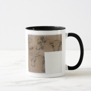Mug Vache de Paul Gauguin   Cinq Croquis de tete de