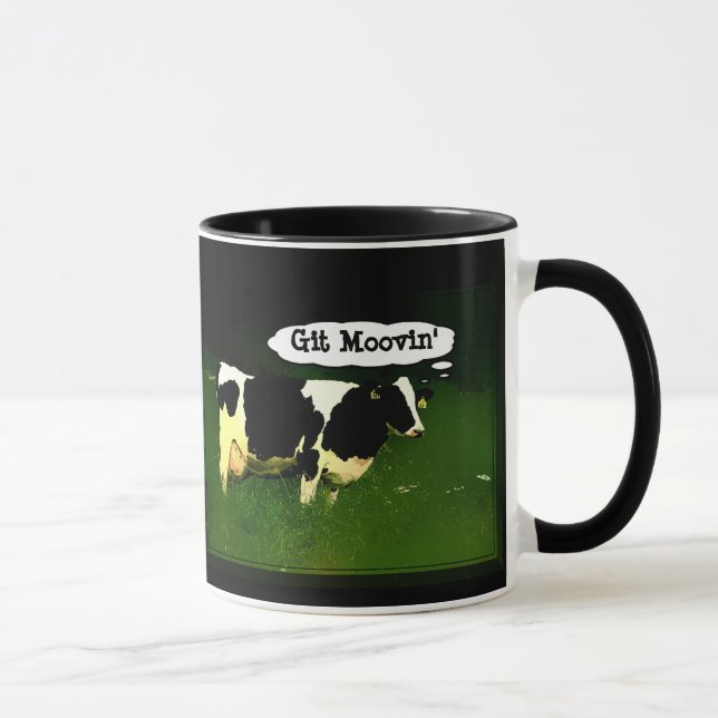Mug Vache de pensée drôle (Droite)