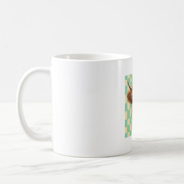 Mug Vache de tournesol, Vache de joli Highland (Gauche)