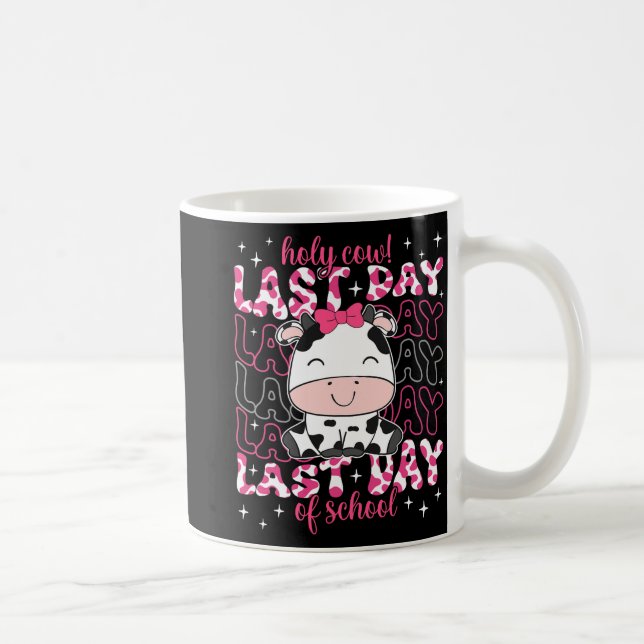 Mug Vache Dernière Journée De L'École Enseignants Garç (Droite)