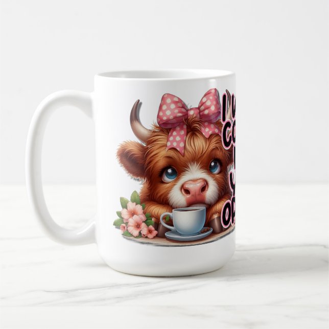 Mug Vache des Highlands lunatique (Gauche)