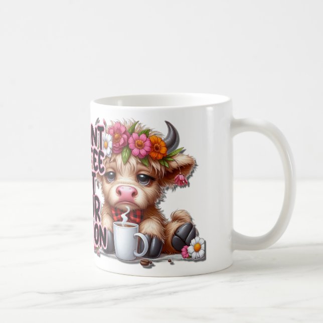 Mug Vache des Highlands lunatique (Droite)