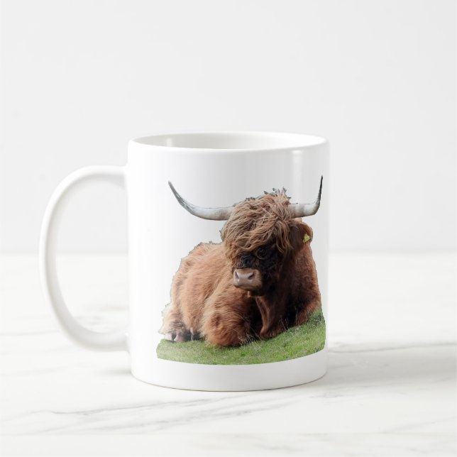 Mug Vache des Highlands Scène de ferme des Highlands é (Gauche)