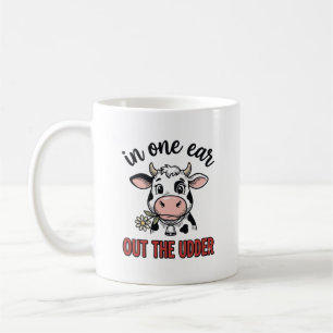 Mug Vache drôle avec une oreille dans l'autre T-shirt