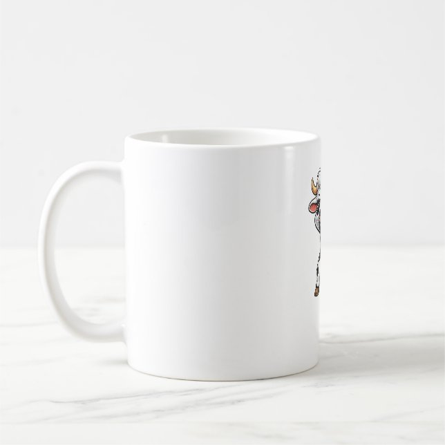 Mug Vache drôle qui fait le dab, vache mignonne qui fa (Gauche)