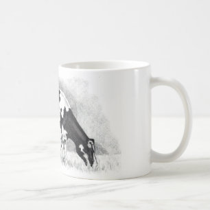 Mug Vache du Holstein : Dessin au crayon : Ferme, pays