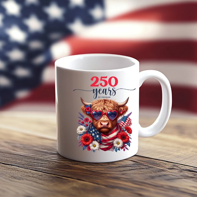 Mug Vache florale 250 ans de liberté (Créateur téléchargé)
