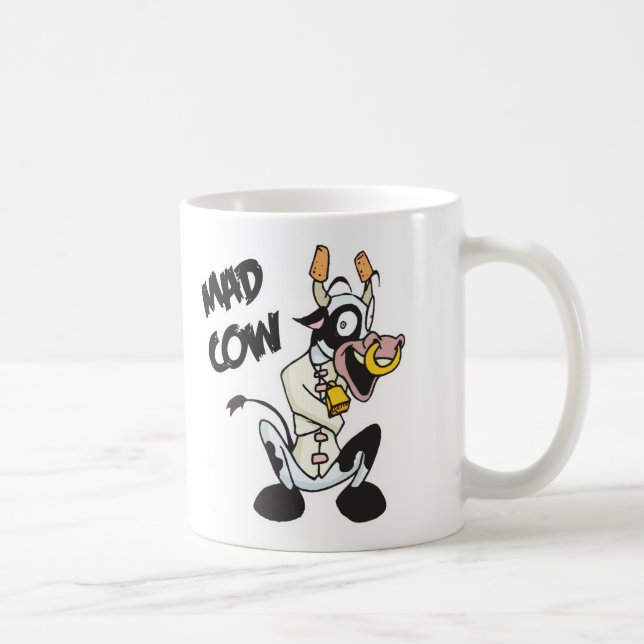 Mug vache folle drôle (Droite)