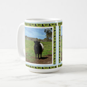 Mug Vache Galloway Ceintée Femme encadrée,