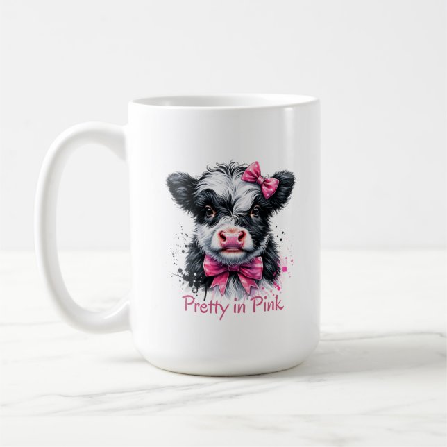 Mug Vache jolie en rose (Gauche)