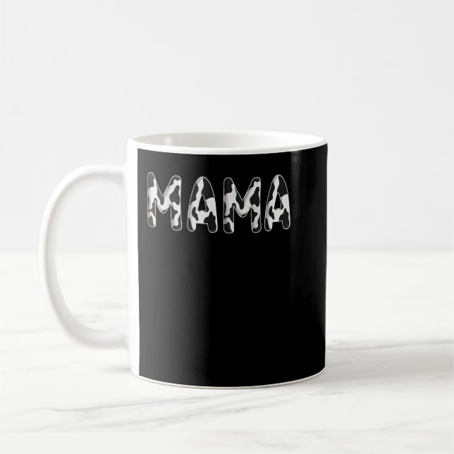 Mug Vache Mama Anniversaire Famille Correspondante Mèr (Gauche)
